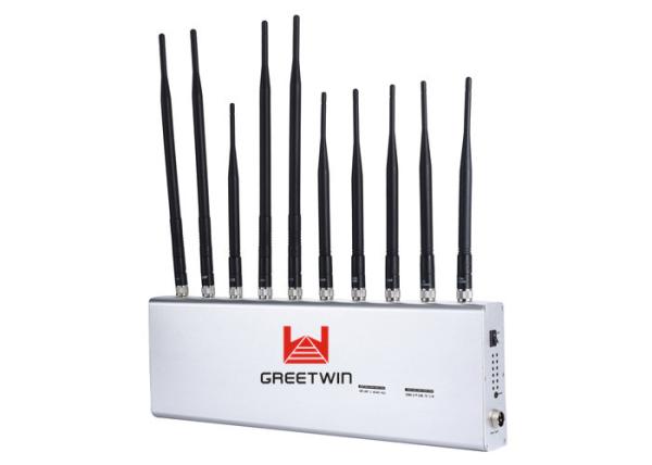 10 Antennas 3G 4G Cellphone Signal Blocker  WiFi GPS Full Bands Signal Jammer