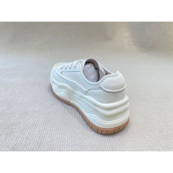 Women white espadrilles sneakers in summer autumn with authentic leather and casual