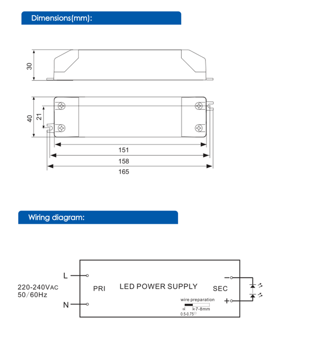 12V 2.5A 30W Constant Voltage LED Driver Lighting Transformer For LED Lamp