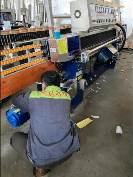 9 Motors Flat Glass Edge Processing Polishing Machinery Glass Straight Line Edging Machine