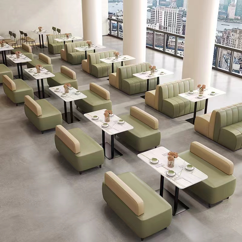Leather Modern Restaurant Booth Seating Sofa ODM OEM Modern Banquette Seating