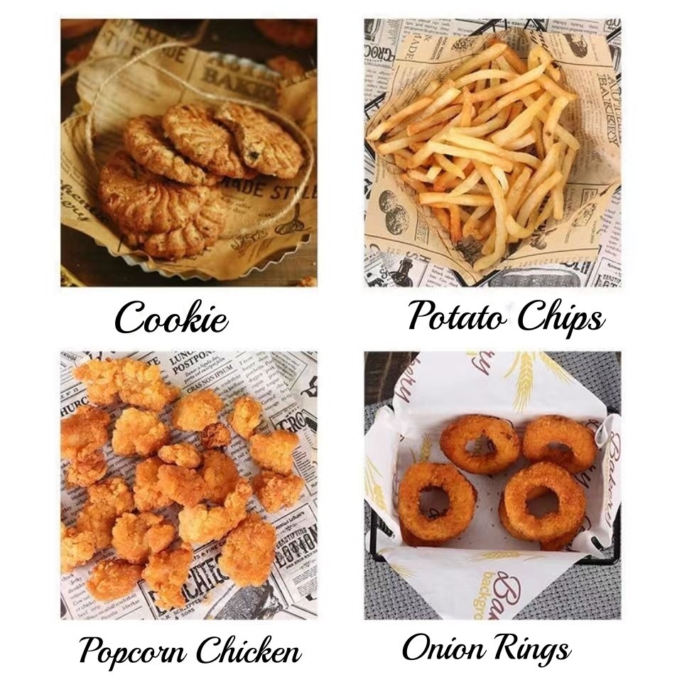 Customized Colour Greaseproof Wrapping for Baking and Microwave Desserts Made of Paper