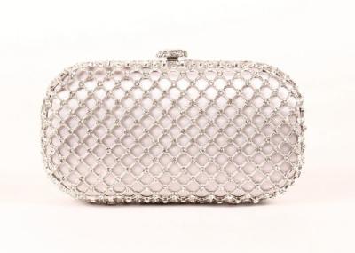 Pink Trendy Luxury Rhinestone Evening Bags , Metal Stone Diamond Clutch Bag
