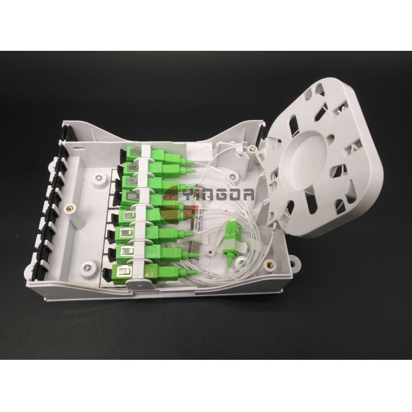 Крытым установленная стена коробки замка для канатов оптического волокна КПЭ 8 портов прекращенная распределением