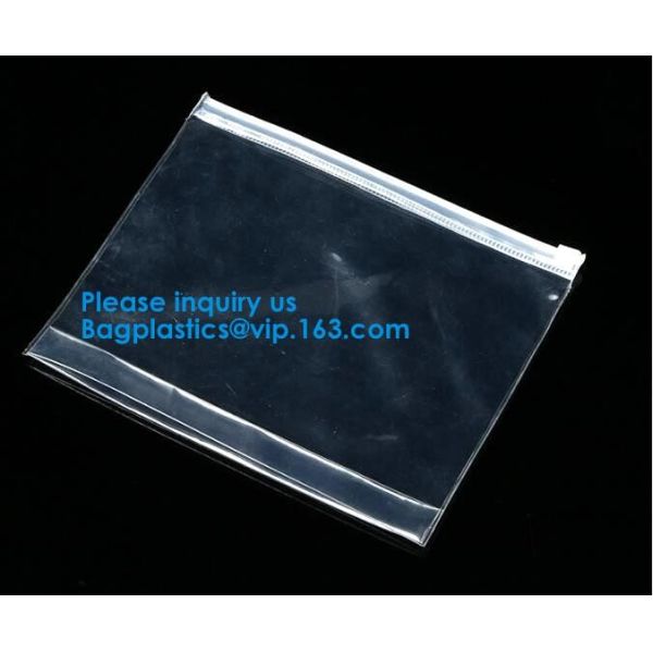 Water Proof Clear Pvc Slider Plastic Zipper Bag Resealable Zip Lock Packing Poly Bags Plastic Document Bags