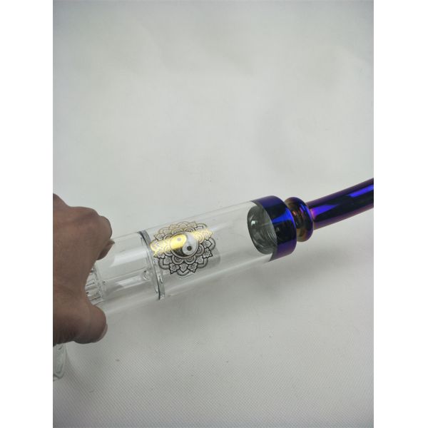 Straight Smoking Water Pipe Tobacco Glass Water Hookah Shisha Pipe 500g