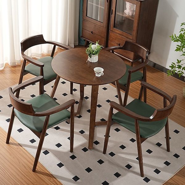 Nordic Solid Wood Small Round Table Home Apartment Leisure Reception Negotiation Modern Simple Wooden Dining