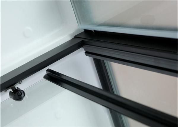 Shower Cabins White  Acrylic ABS Tray2000*1160*2150mm  black  aluminium front open
