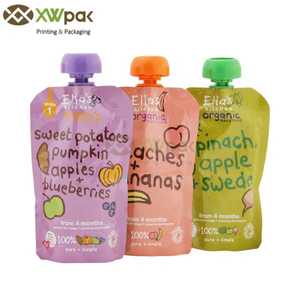 Stand Up Juice Spout Pouch Bag Water Jelly Packaging Bottom Sealing 7mm
