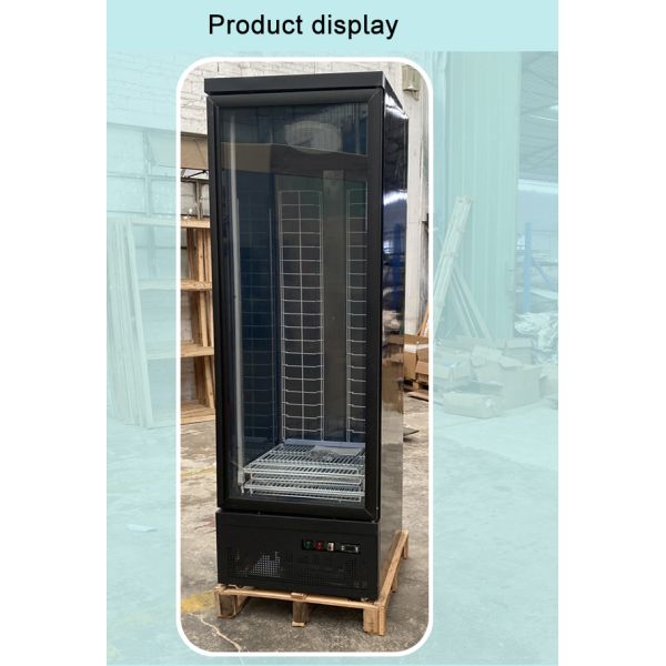 Supermarket Single Door Refrigerator Upright Glass Door Freezer Showacase