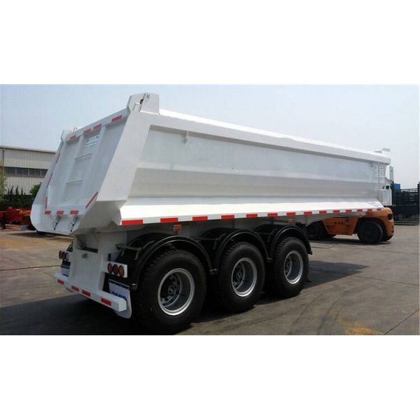 Bulkhead End Dump Detachable FUWA Grain Tipper Trailer