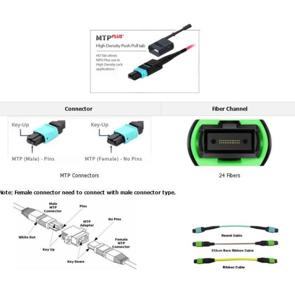 24 женщины гибкого провода МТП волокон к женскому одномодовому 3.0мм ЛСЗХ