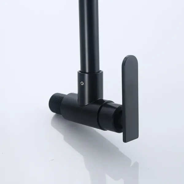 Deck Mounted Black Kitchen Faucet with Pull Down Sprayer and Thermostatic Function