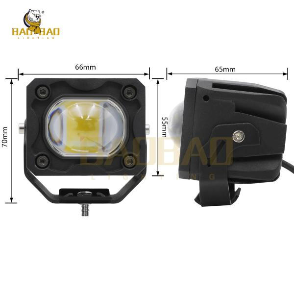 60W 80V Metal Branco Amarelo Dupla Cor Peças de Reposição de Motocicleta Luz LED