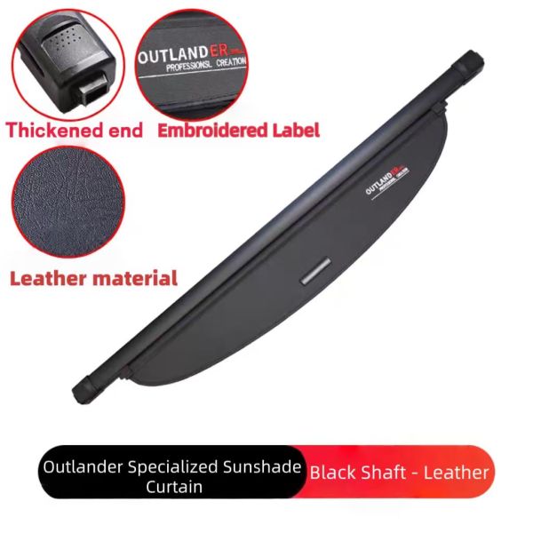 Luxury Rear Trunk Cargo Cover for Mitsubishi Outlander/Eclipse Cross Retractable Luggage Shade Privacy Shield Canvas/Leather OEM