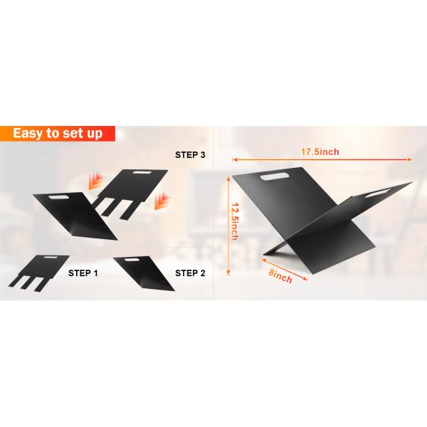 Камин Древесина Хранилищная рама Крепление Черное Покрытие Силы Внутренний Хранитель бревна для наружного использования