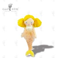 40cm 0 a 7 brinquedos alaranjados enchidos idade da sereia do cabelo da mascote para crianças de 5 anos