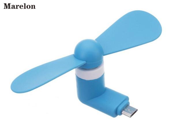 Five Colors USB Mini Cooler Fan 42*88mm 2 In 1 Type For Mobile Phone