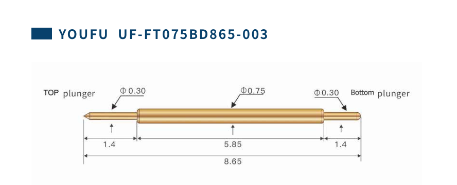 Spring Loaded Probe Pin Double Ended | China Pogo Pin Supplier