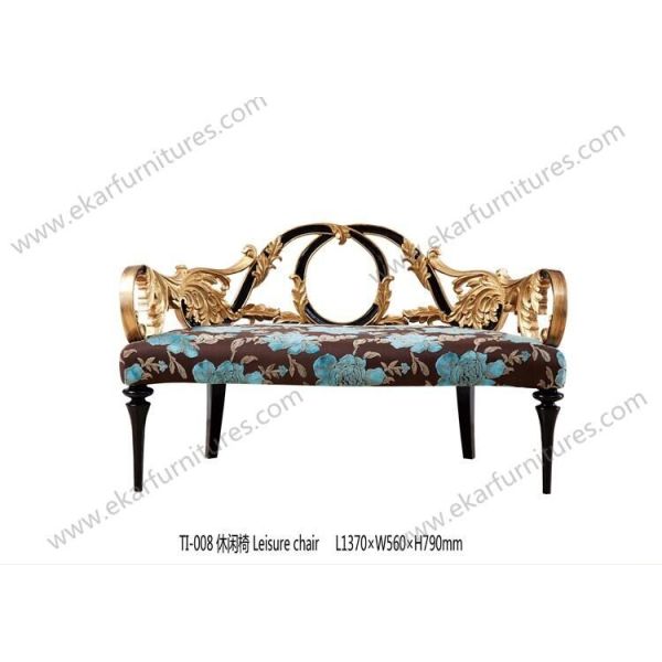 2 Seater leisure chair antique wooden leisure chair TI-008