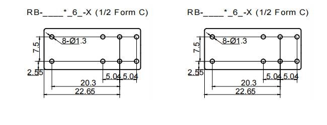 16 держатель RB-112DF6 PCB C 400mW формы Pin 1 вольта 8 DC 12 реле Amp 8 Amp SPDT
