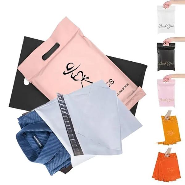 Polymailers 12x15 Emballage Colis Packaging Bags for Small Businesses Plastic Bag With Handle Custom Double Seal Poly Mailers