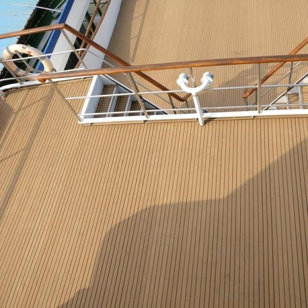 Piso de PVC suave para iates sem deslizamento Largura do piso 190 mm/50 mm Teak/Grey Finish para iates