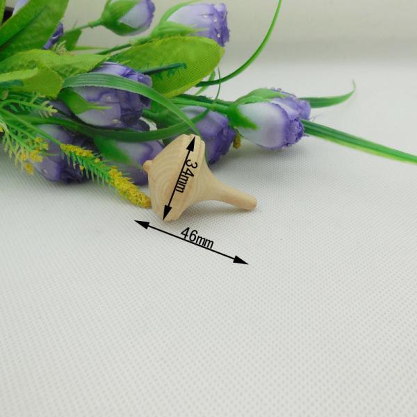 45x35mm Ash Wood Spinning Top Toy for Kids
