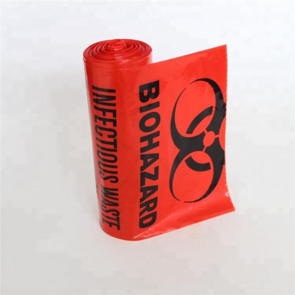 10-200mic infeccioso sacos de lixo de 33 galões, saco de plástico do Biohazard do LDPE