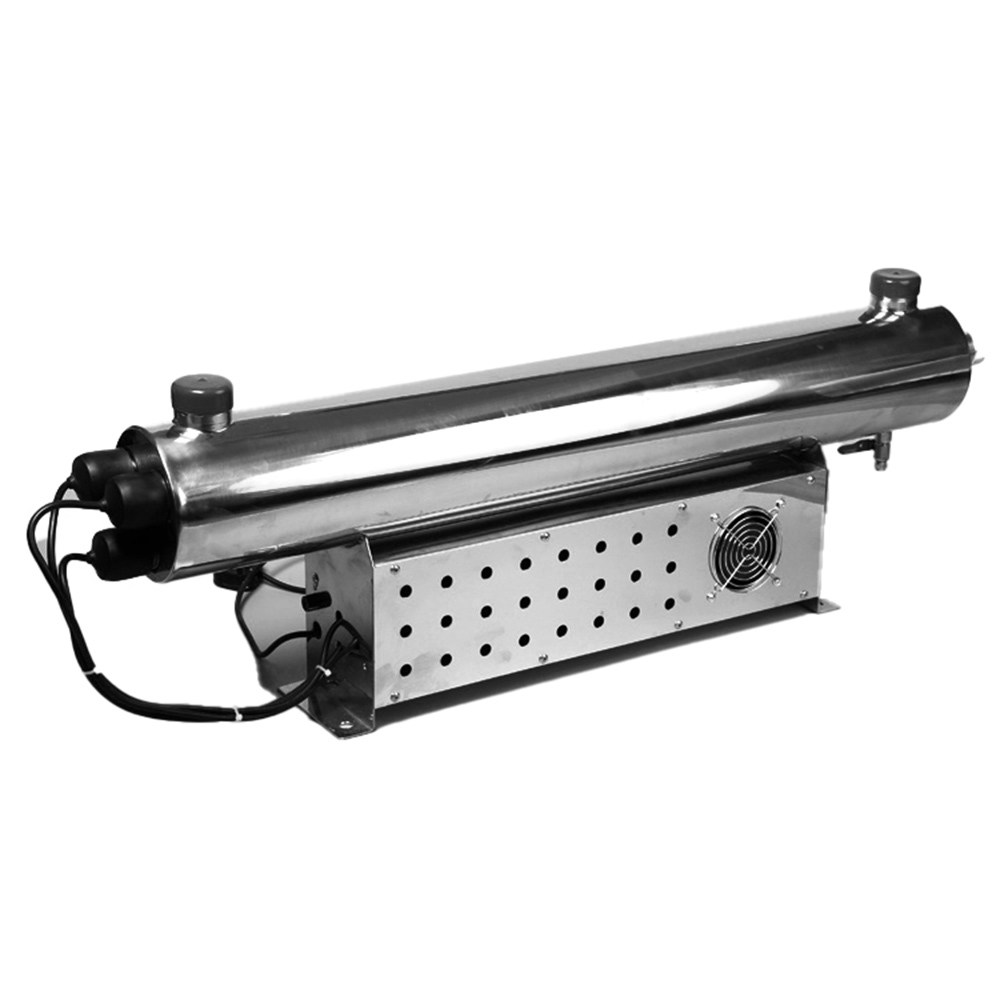 320W High-Power UV Water Sterilizer with 15 Tons/Hour Flow Rate and 304 Stainless Steel Housing for UVC Water Purification