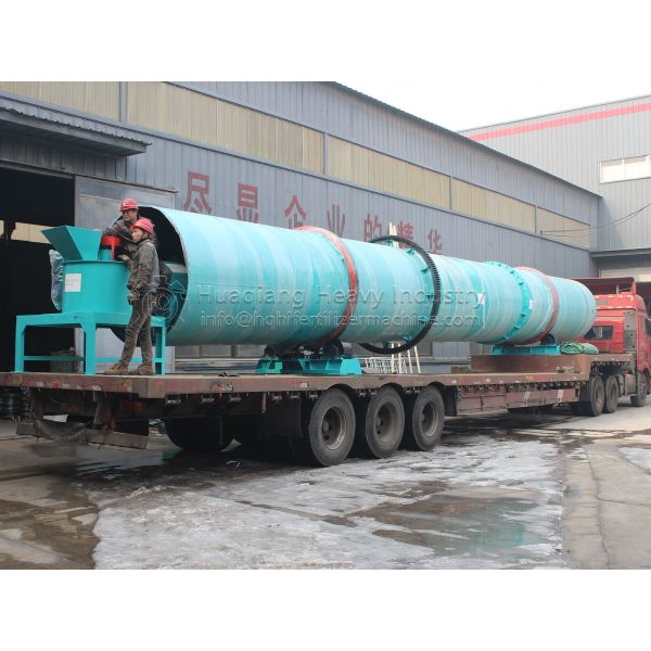 ISO 1500mm 15KW Cow Dung Organic Fertilizer Drying Machine at Cylinder Dryer
