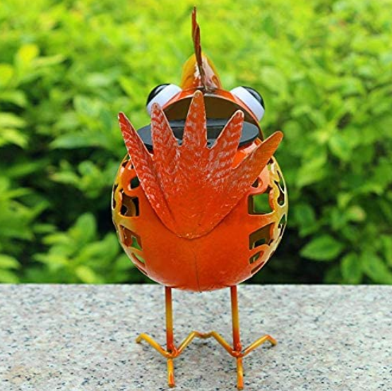 Metal 7 Inch Solar Powered Garden Birds