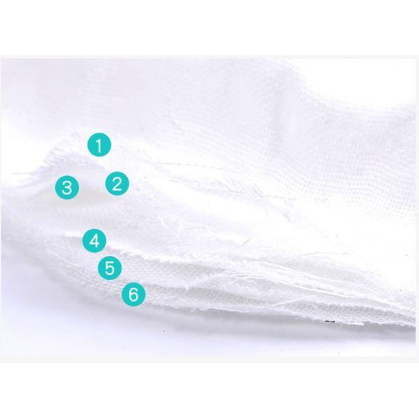 Breathable 6 рангов слоя ткань марли хлопка Crinkle для спального мешка