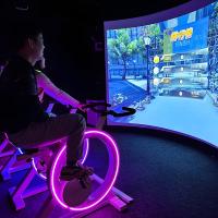 Jeu de course de vélo dynamique interactif