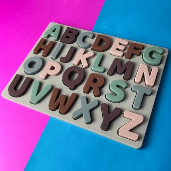 Головоломки письма не токсических игрушек силикона предыдущих воспитательных передвижные для детей