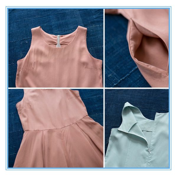 Новейший стиль простой без рукав шифон дизайн однокомнатный летнее платье для леди