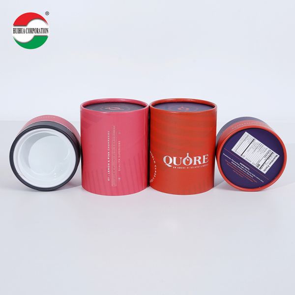 Custom Design Recyclable Paper Tube Packaging For Perfume Skincare Cosmetic Candle Essential Oil Round Box Cylinder Container