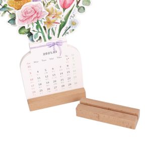 Base de madera Menú de madera Portador de tarjeta de mesa Portador de tarjeta postal Foto de imagen de visualización Stand para el escritorio Casa fiesta Decoración de oficina