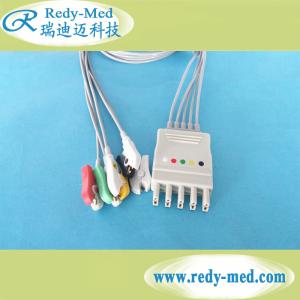 4mm Dia Disposable Ecg Lead Wires , IEC Pinch Grabber Lead Shielded Cable