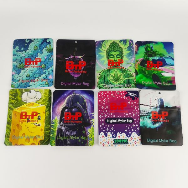 Custom Printed Die-Cut Shaped Resealable Mylar Zipper Pouch for Gummy Candy and Fruit Snacks Packaging