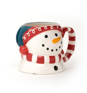 3d Mug Snowman Ceramic Porcelain Christmas Mugs Ceramic 3d Mug In Santa Design