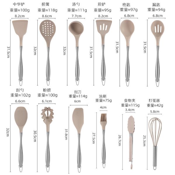 Силиконовые кухонные принадлежности набор с держателем Силиконовые кухонные принадлежности набор для Nonstick кухонные принадлежности Кухонные принадлежности набор