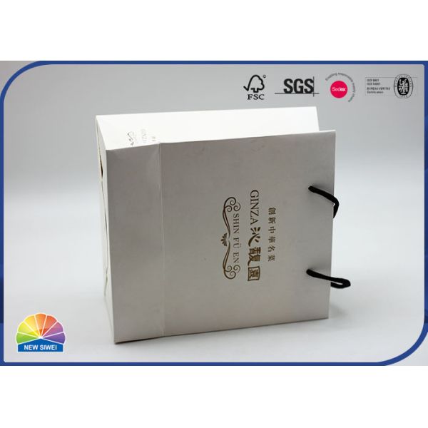 Luxury Paper Gift Bag With Custom Logo Pantone Color Nylon Handle