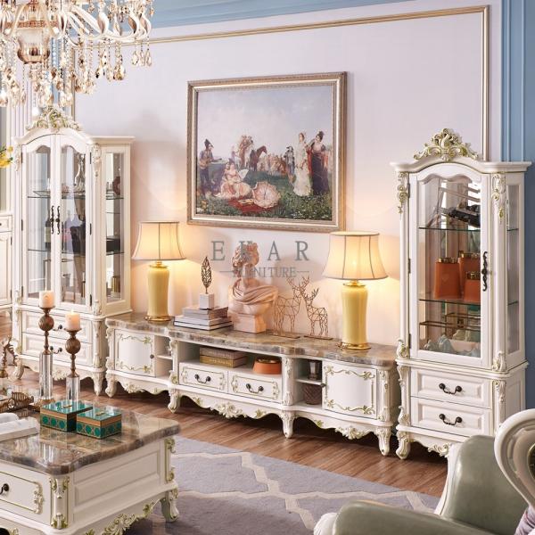 1 and 2 Door Antique Cupboard Wooden Glass Cabinet OY-JG01