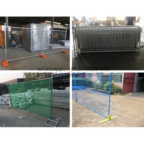 Easily Assembled Australian Temporary Fencing Outdoor Metal Steel Silver Security Panels