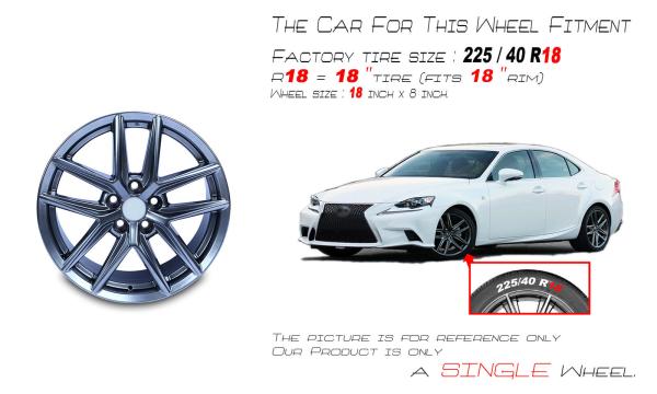 17 Front Wheel For 2014-2017 LEXUS IS250 IS350 OEM Alloy Rim 74292