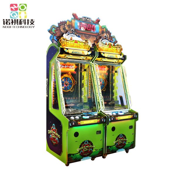Dreamland City Coin Pusher Arcade Machine Coin Operated With Ticket Coin