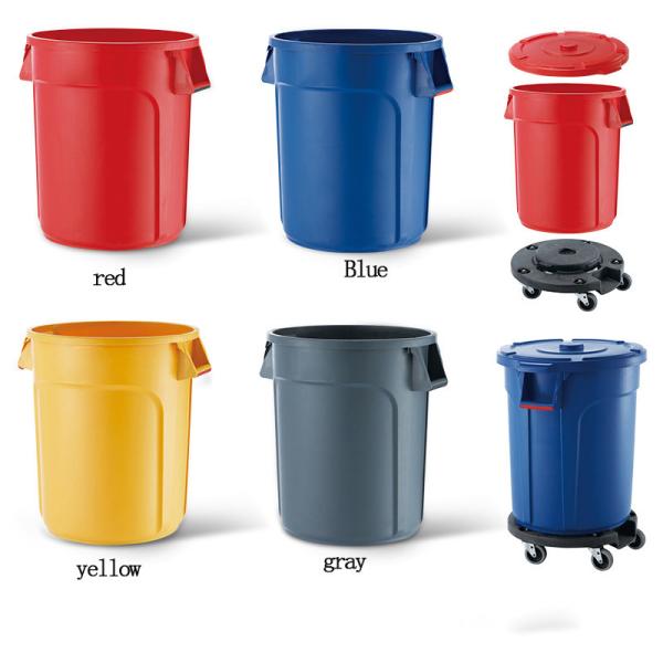 Wholesale Plastic Wheeled Recycle Waste Bin Trash Can With Lid for Sale  Round Plastic Waste Bins