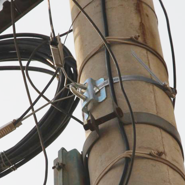 Fiber Optic H-type Hook Clamp Bracket Metal Cable Drop Wire Tension Clamps