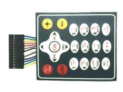 Matriz 4*4 Design PCB Membrana teclado PET Material com fios